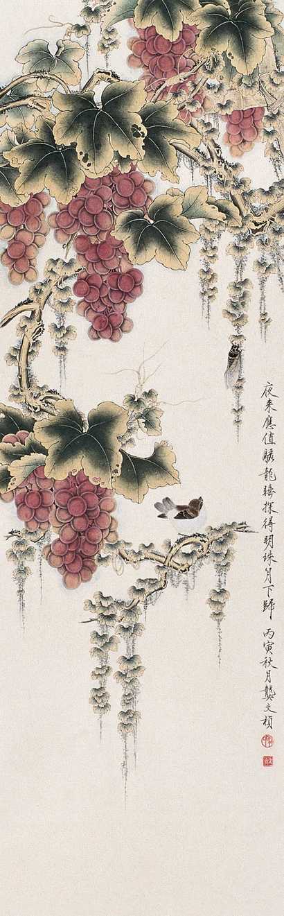 龚文桢 花鸟图 立轴